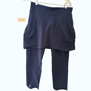 Athleta Skirt Capri Leggings - Navy Blue - Size Medium